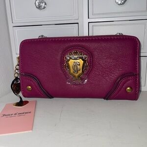 NWT Juicy Couture Magenta Wallet with Gold Accents